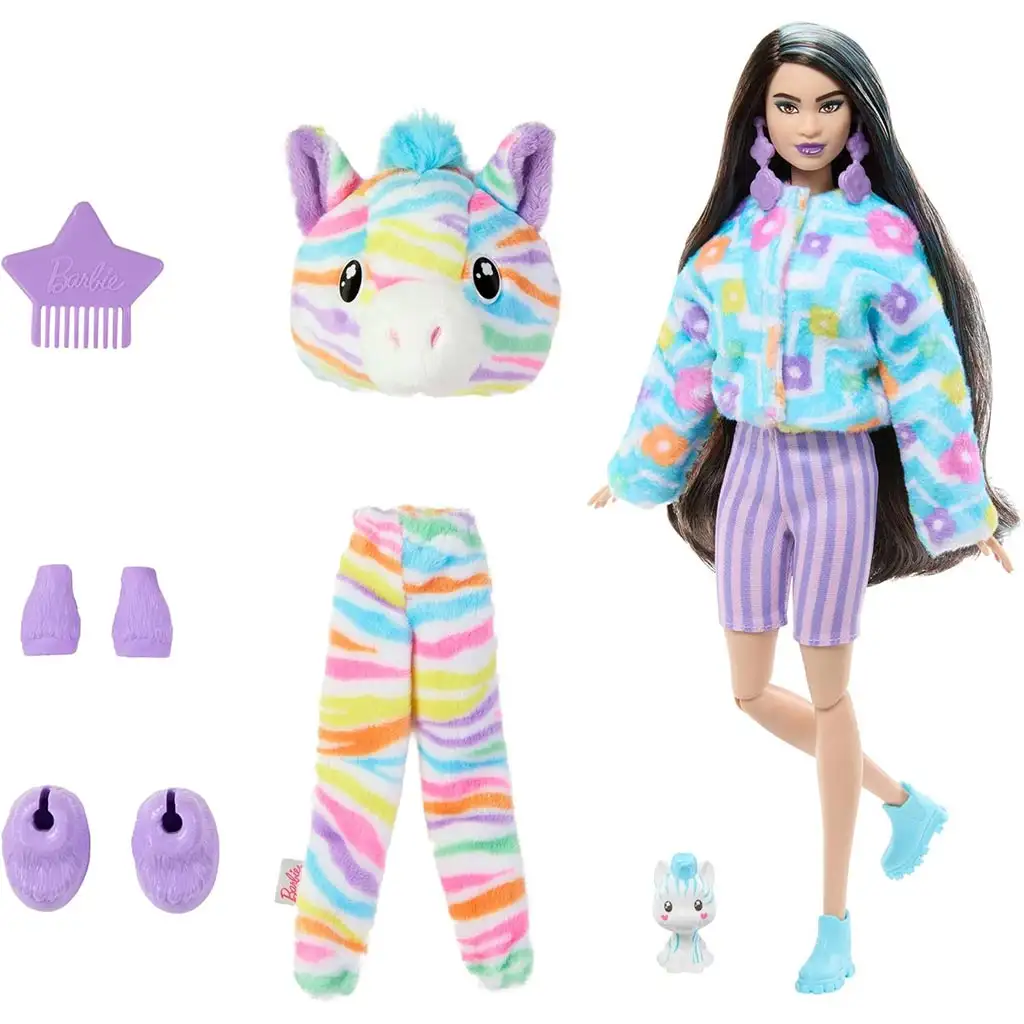 imagen de Barbie: Cutie Reveal Muñeca Sorpresa - Cebra - Mattel 3