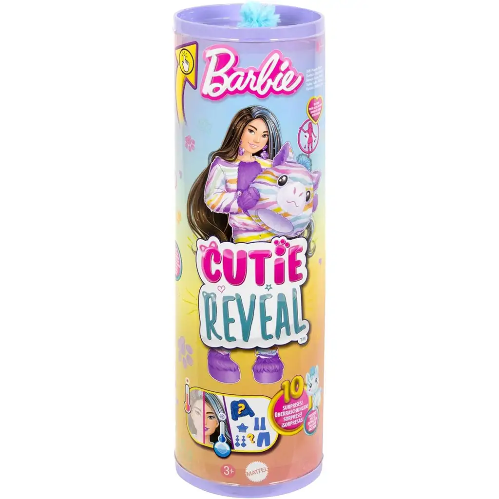 imagen de Barbie: Cutie Reveal Muñeca Sorpresa - Cebra - Mattel 1