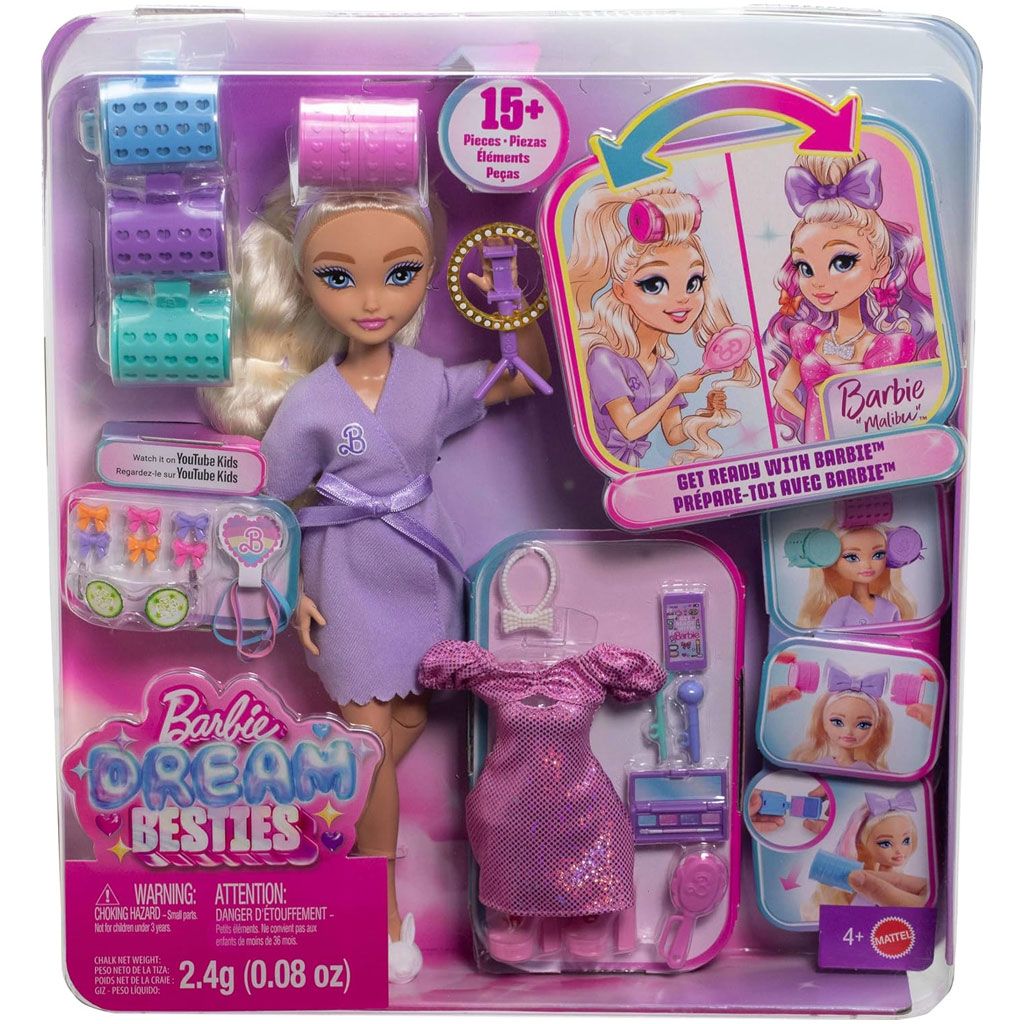 imagen de Barbie Dream Besties Estilista Malibu muñeca - Mattel 1