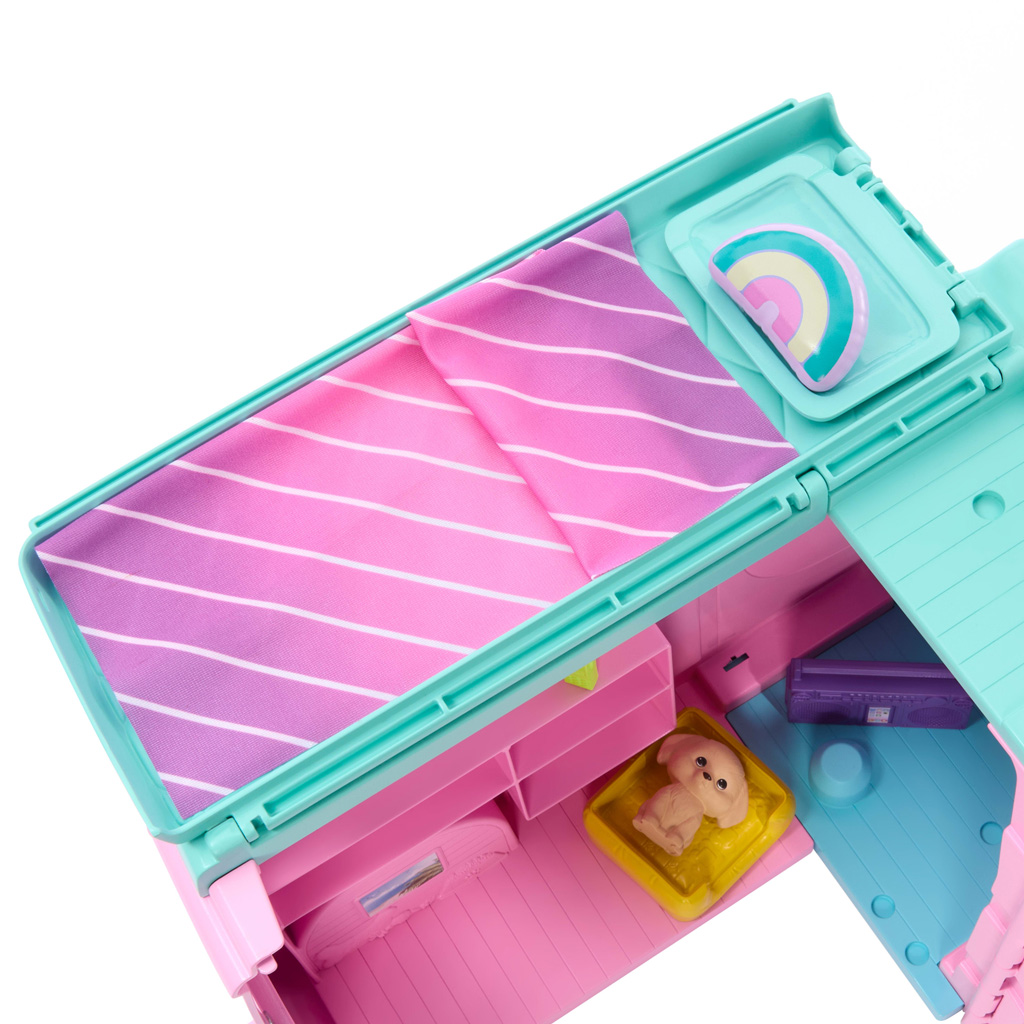 imagen de Barbie Dream Land Road Trip autocaravana con 20 accesorios – Mattel 4