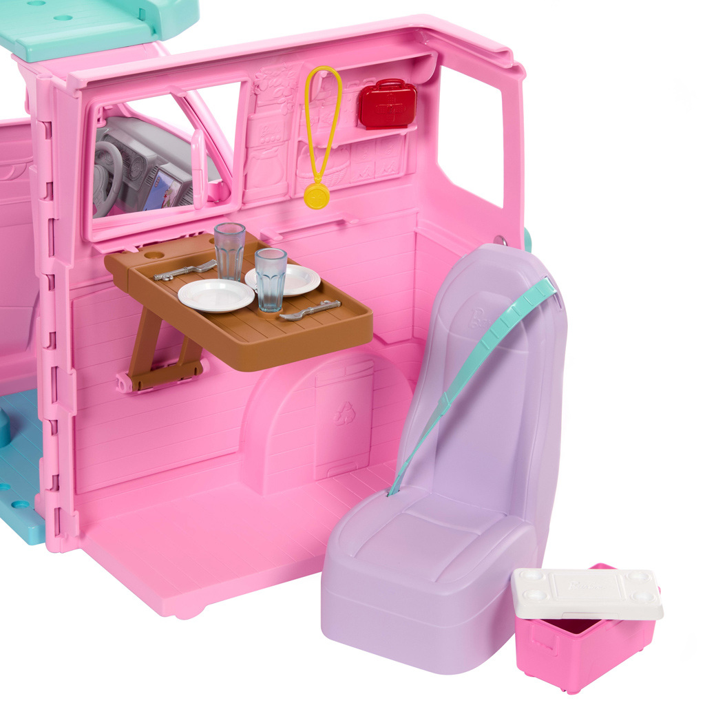 imagen de Barbie Dream Land Road Trip autocaravana con 20 accesorios – Mattel 5