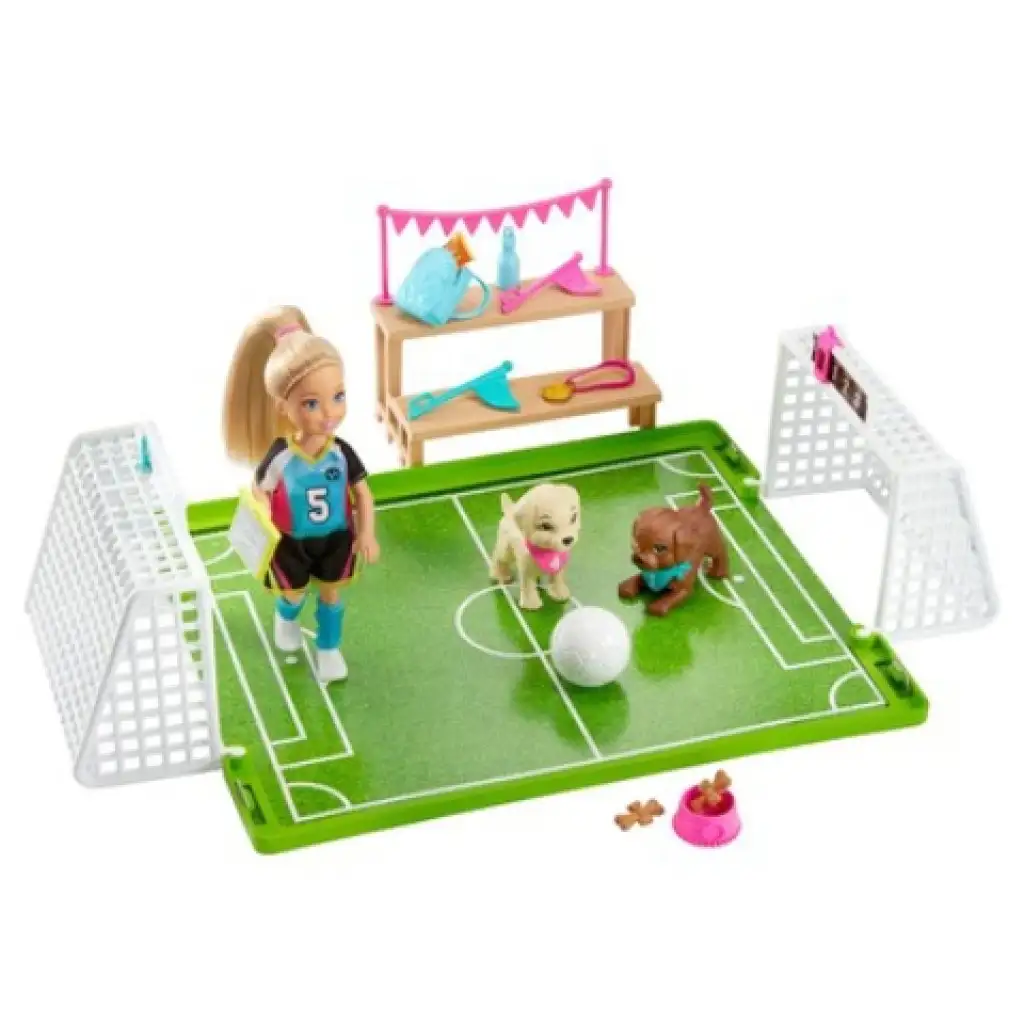 imagen de Barbie Dreamhouse Adventures: Set de juego de fútbol de Chelsea - Mattel 2