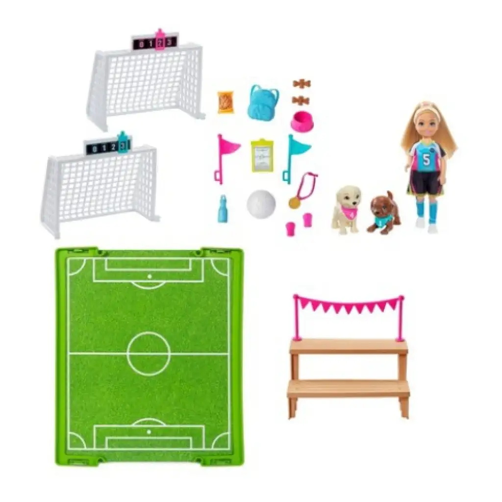 imagen de Barbie Dreamhouse Adventures: Set de juego de fútbol de Chelsea - Mattel 3