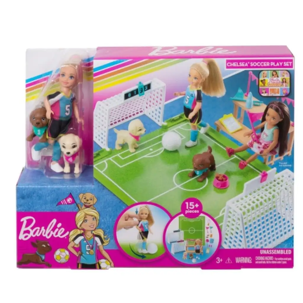 imagen de Barbie Dreamhouse Adventures: Set de juego de fútbol de Chelsea - Mattel 1