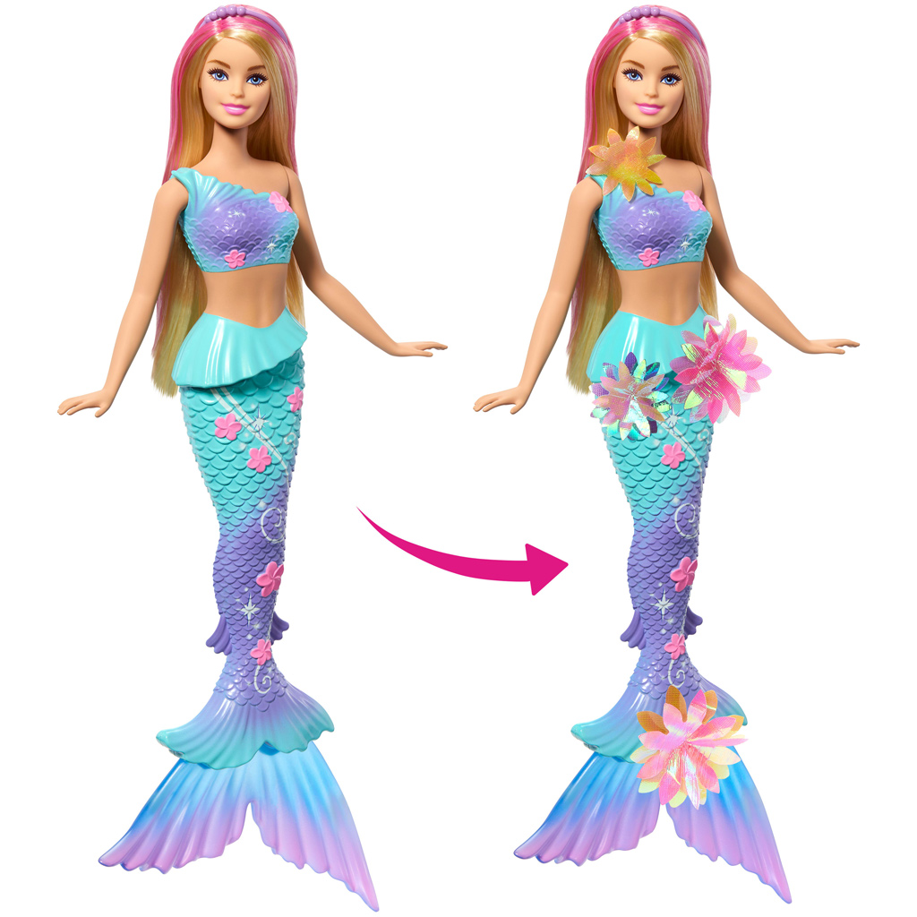 imagen de Barbie Dreamtopia: Magia de flores sirena muñeca - Mattel 2