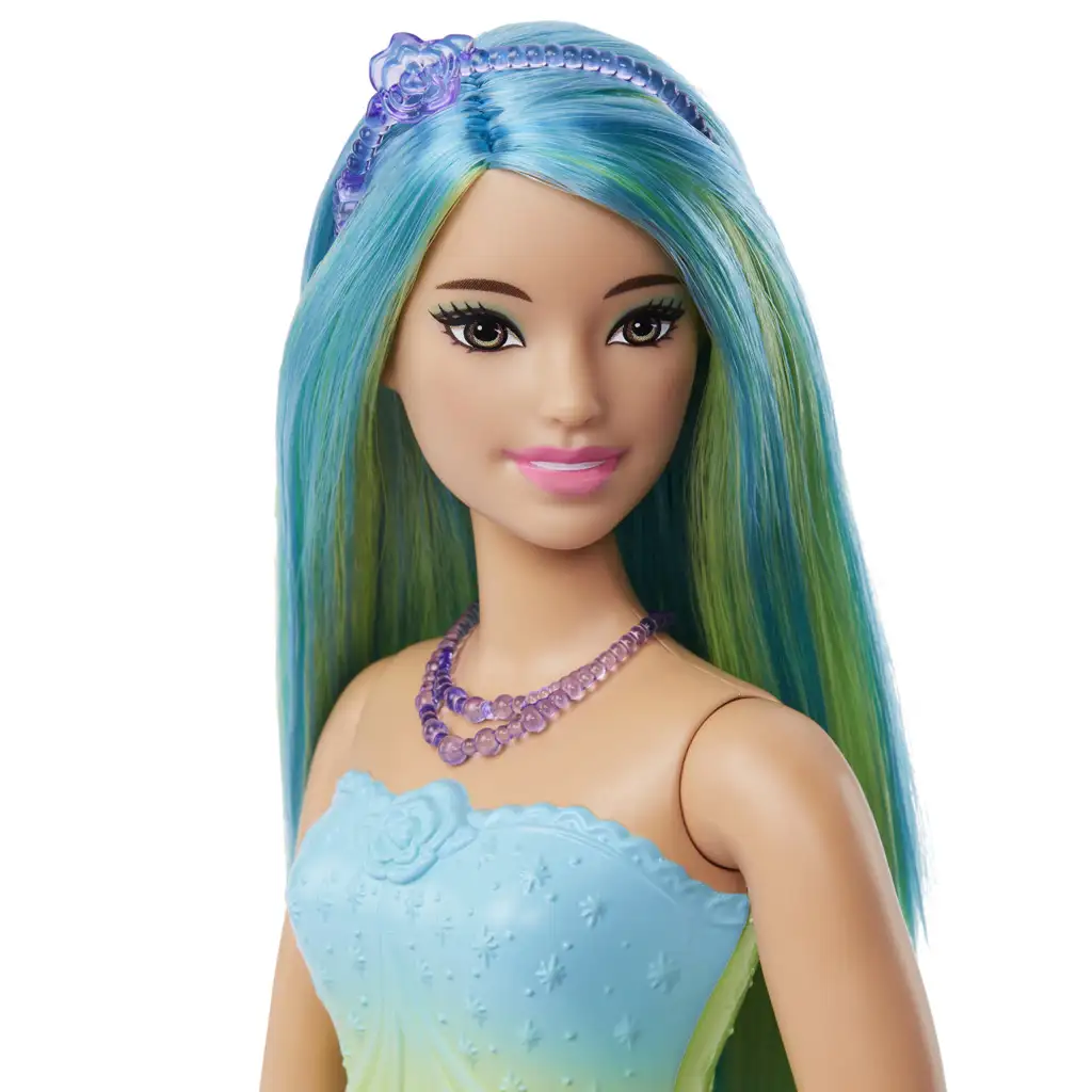 imagen de Barbie Dreamtopia: Muñeca princesa con vestido de mariposas azules - Mattel 3