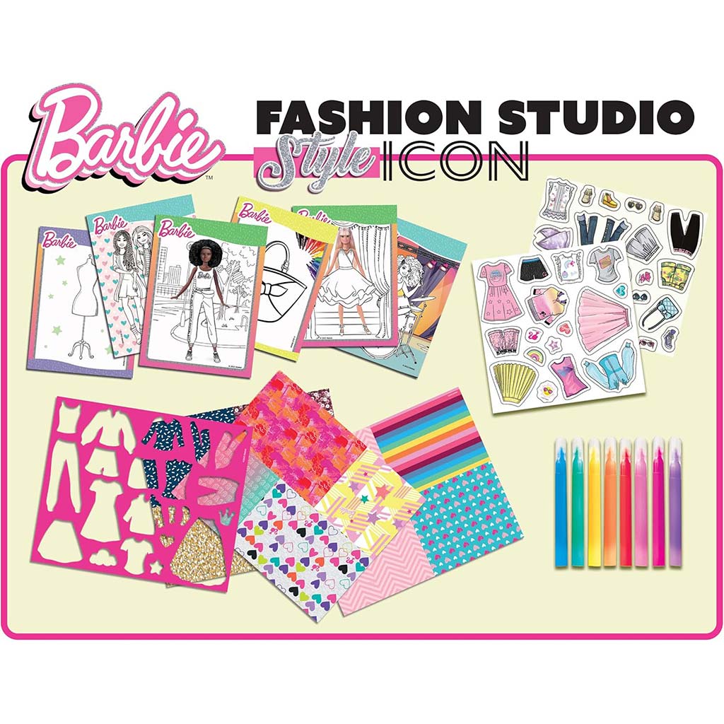imagen de Barbie Estilo Ícono set de colorear y vestir - Lisciani 2