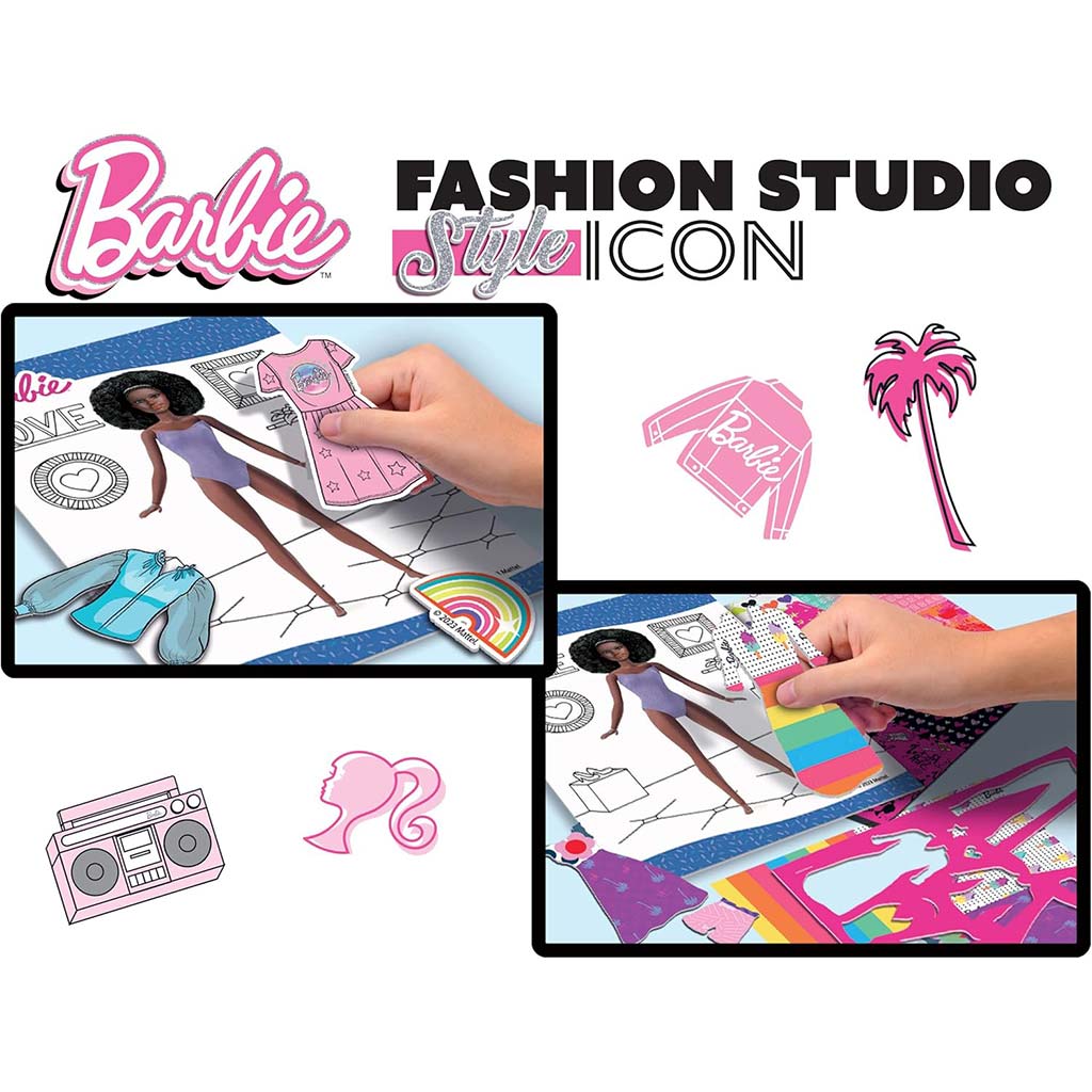 imagen de Barbie Estilo Ícono set de colorear y vestir - Lisciani 3