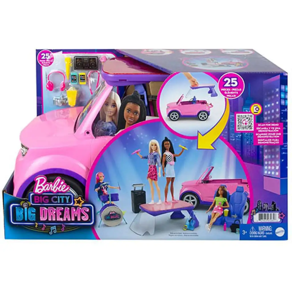 imagen de Barbie: Grandes Sueños en la Gran Ciudad Set de Juego de Coche - Mattel 1