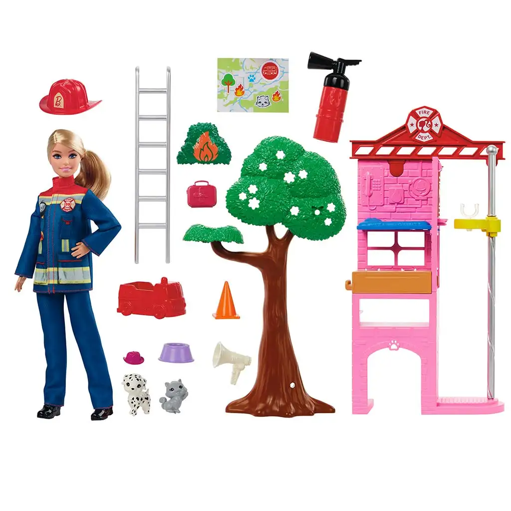 imagen de Barbie: Juego de estación de bomberos - Mattel 2