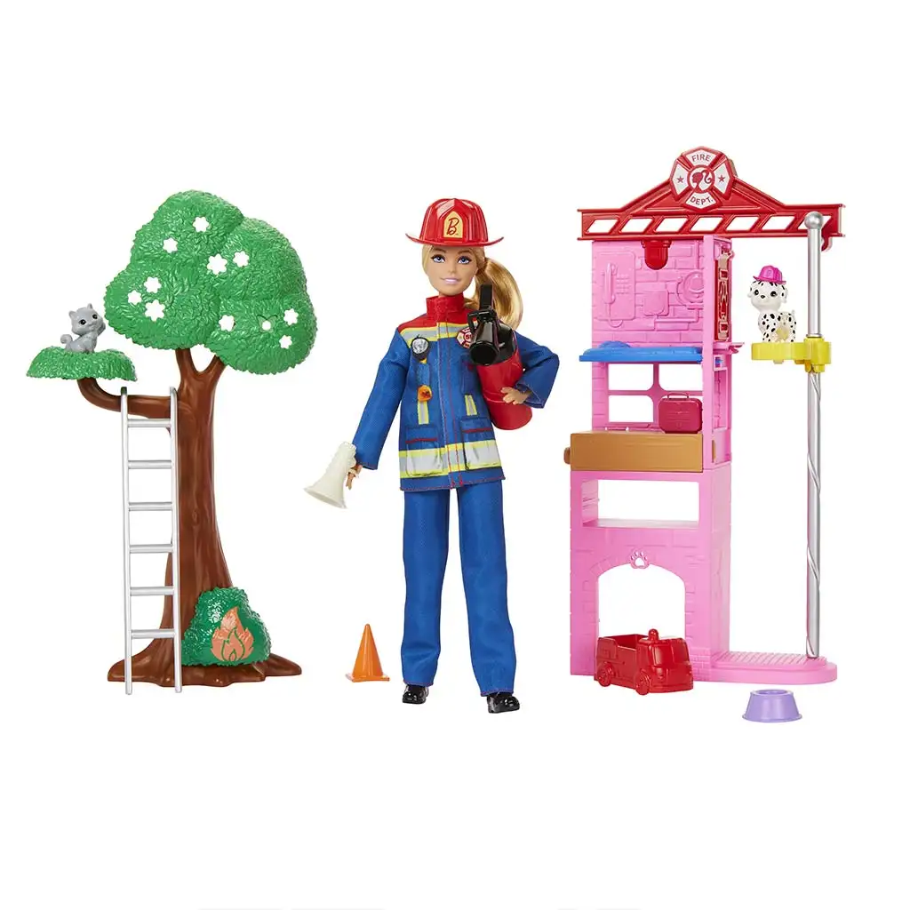 imagen de Barbie: Juego de estación de bomberos - Mattel 7
