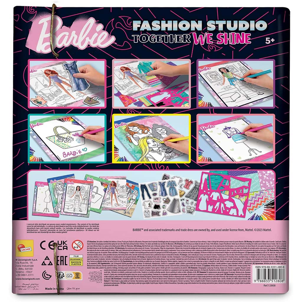 imagen de Barbie Juntos Brillamos set de colorear y vestir - Lisciani 4