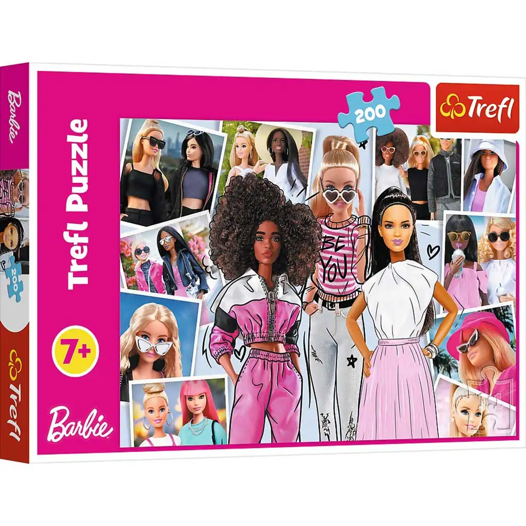 imagen de Barbie: La película - Puzzle de 200 piezas de Barbie en el mundo de Mattel - Trefl 1