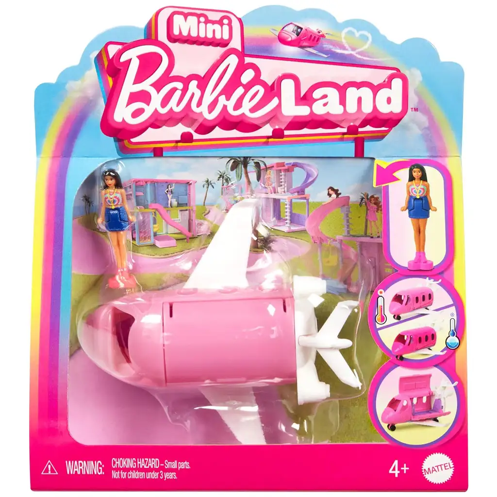 imagen de Barbie: Mini BarbieLand vehículos - Set de avión de ensueño - Mattel 1