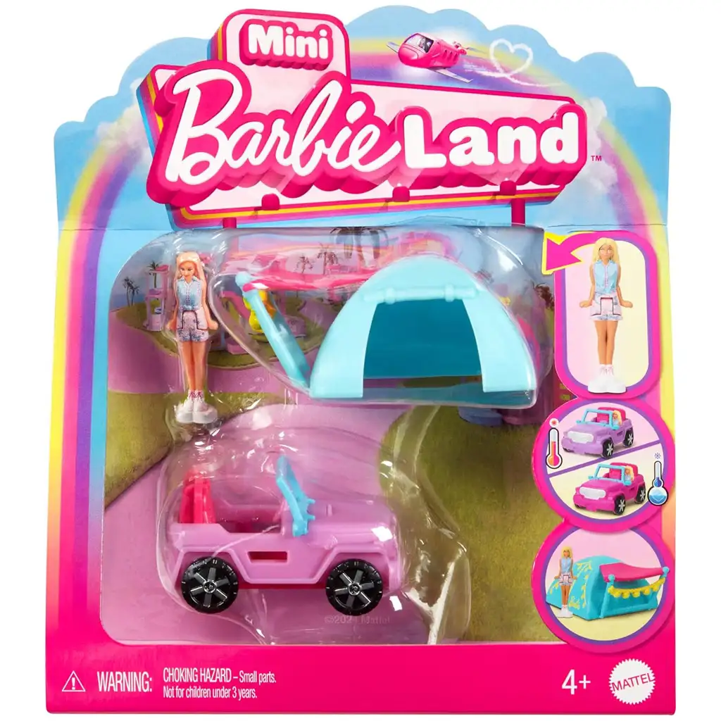imagen de Barbie: Mini BarbieLand vehículos - Set de jeep de ensueño - Mattel 1
