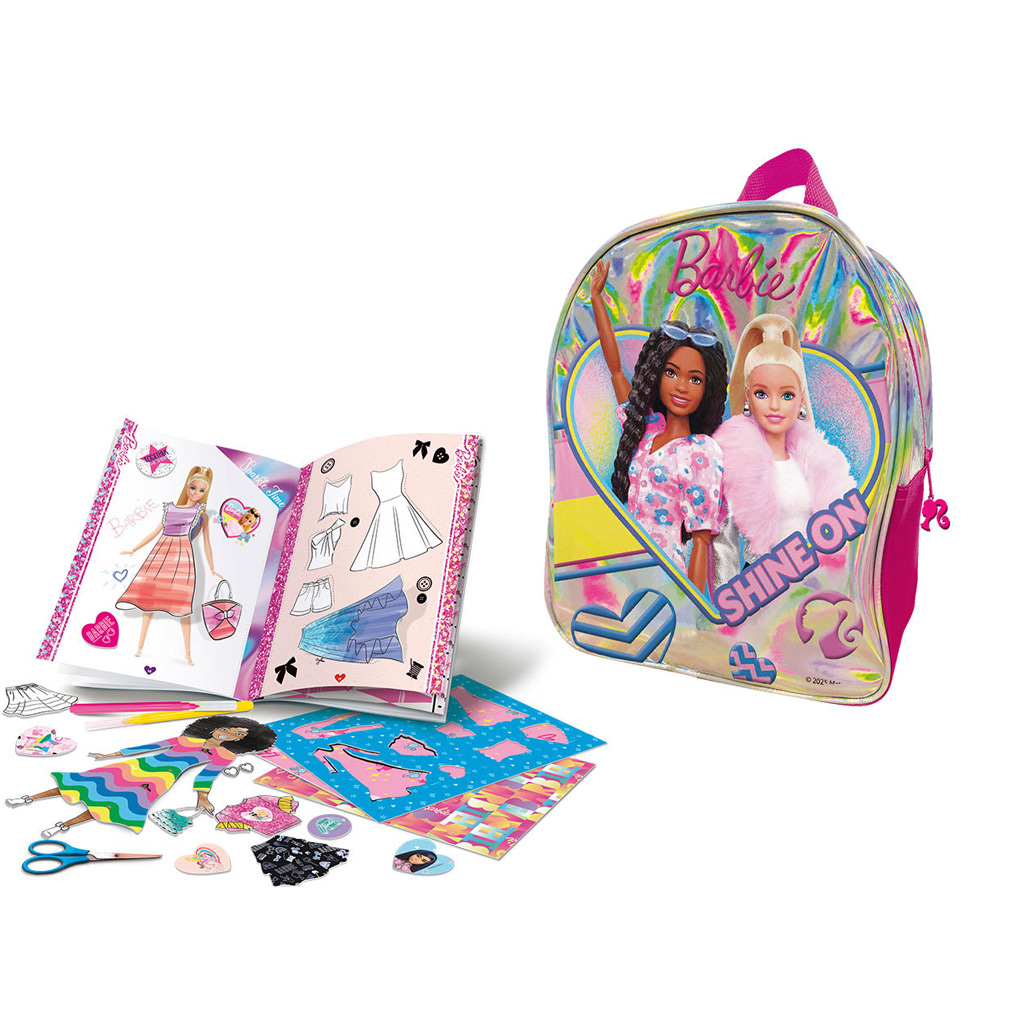 imagen de Barbie mochila de colorear de moda - Lisciani 1