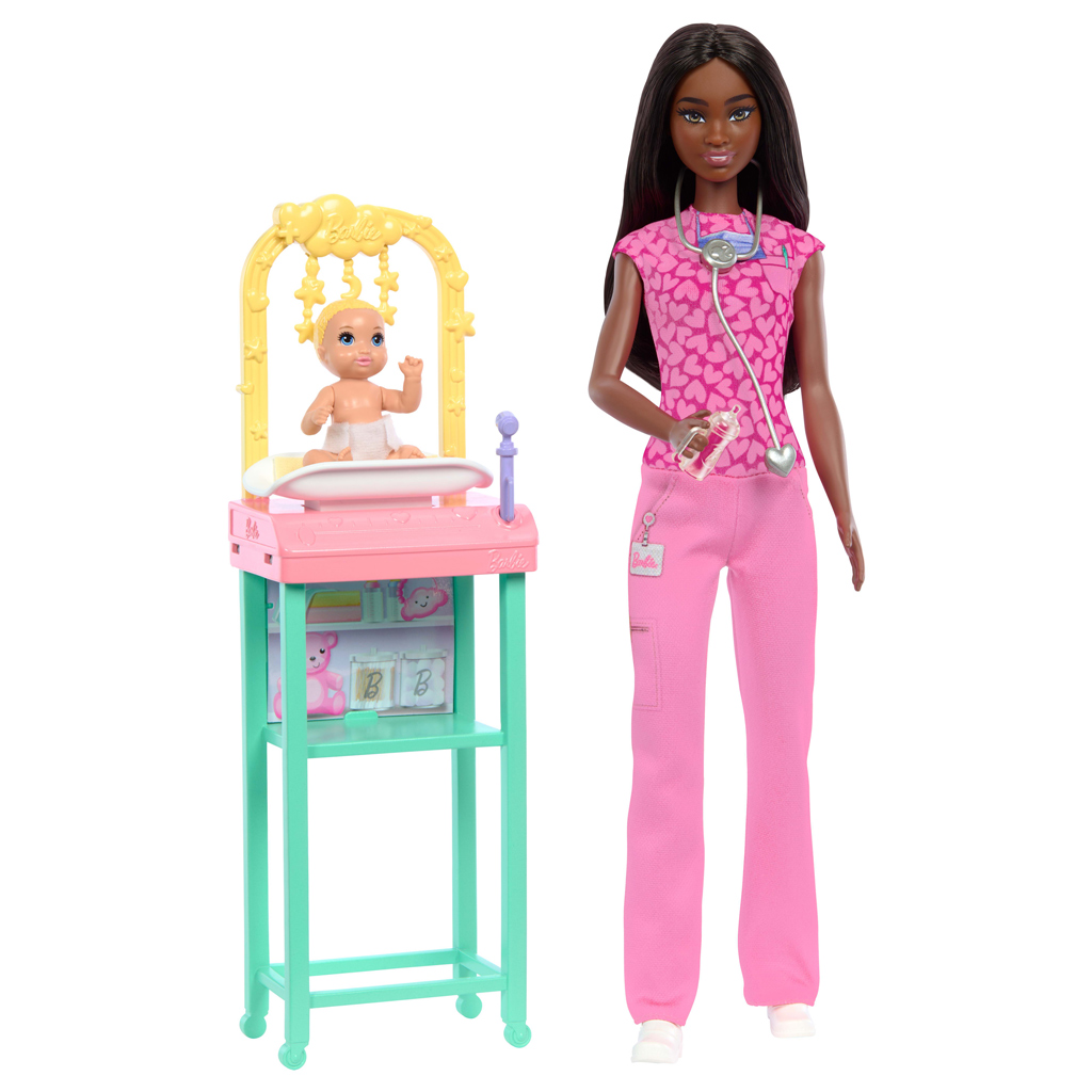 imagen de Barbie muñeca de carrera de médico con cabello castaño - Mattel 2