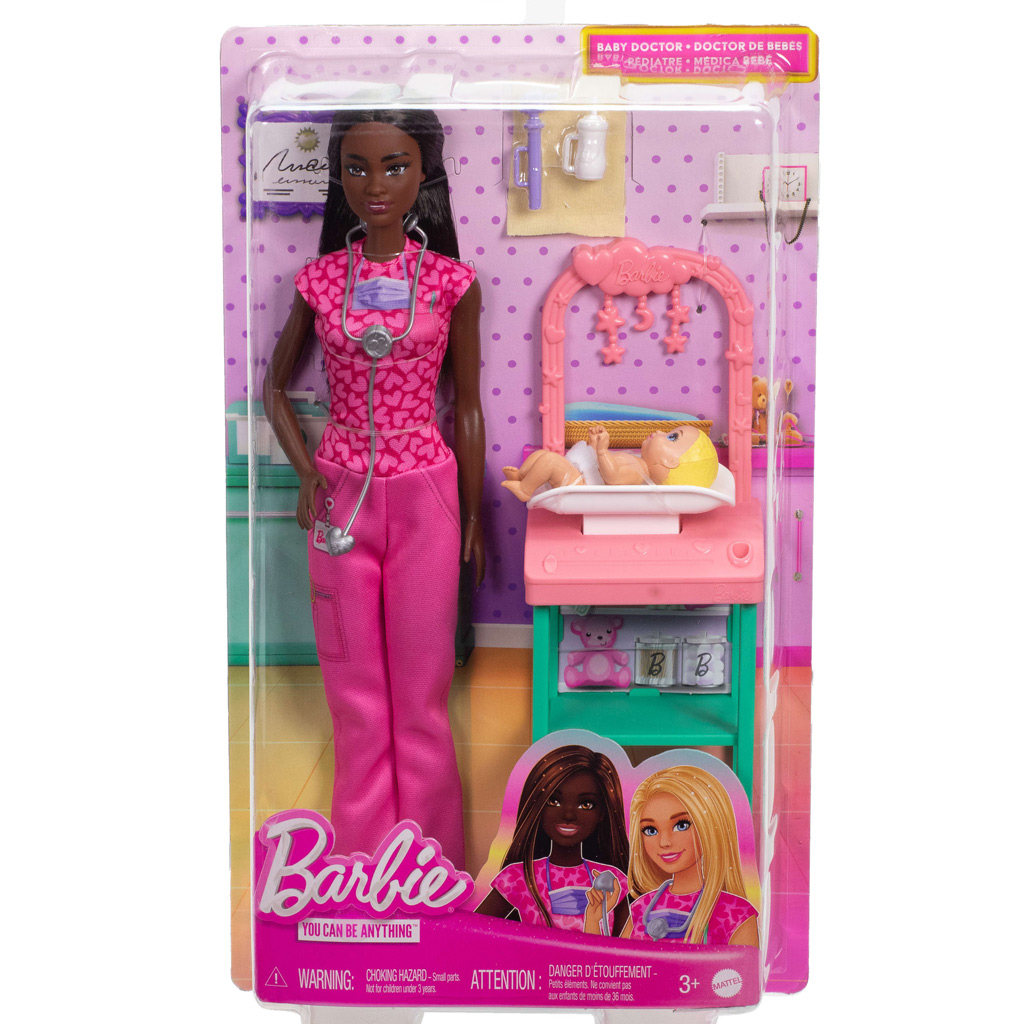 imagen de Barbie muñeca de carrera de médico con cabello castaño - Mattel 1