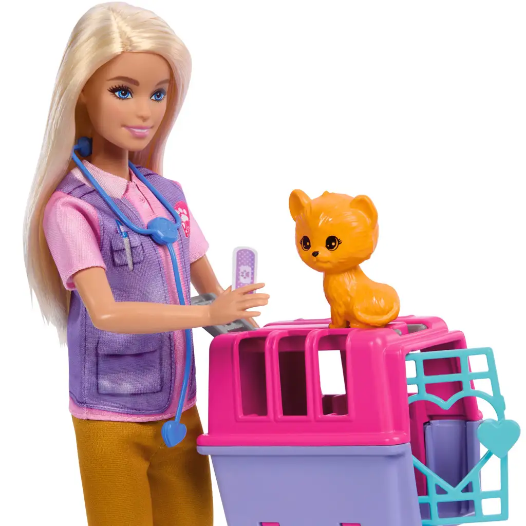 imagen de Barbie: Muñeca de carrera de rescatista de animales con accesorios - Mattel 3
