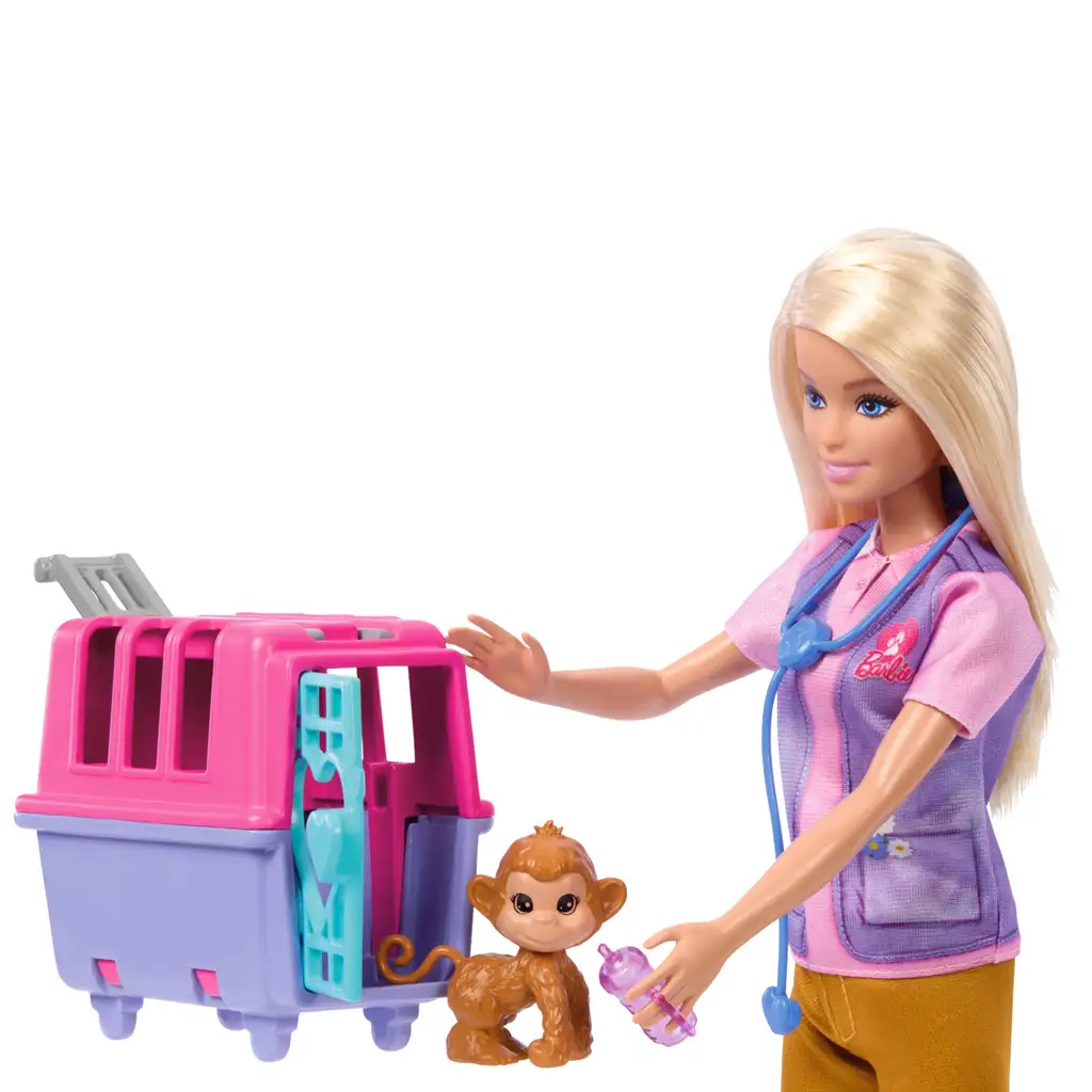 imagen de Barbie: Muñeca de carrera de rescatista de animales con accesorios - Mattel 4
