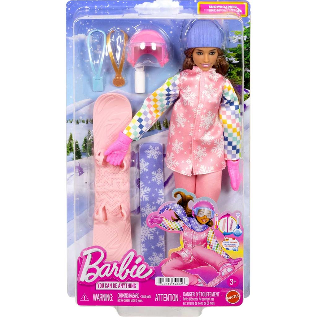 imagen de Barbie: Muñeca de carrera del 65.º aniversario - Muñeca snowboard - Mattel 1