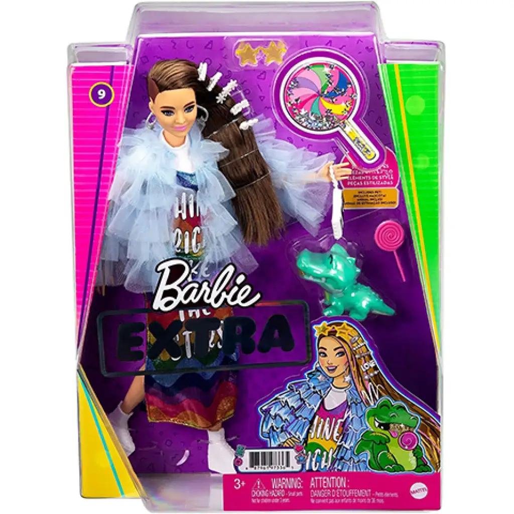 imagen de Barbie: Muñeca extravagante con vestido de arcoíris - Mattel 1