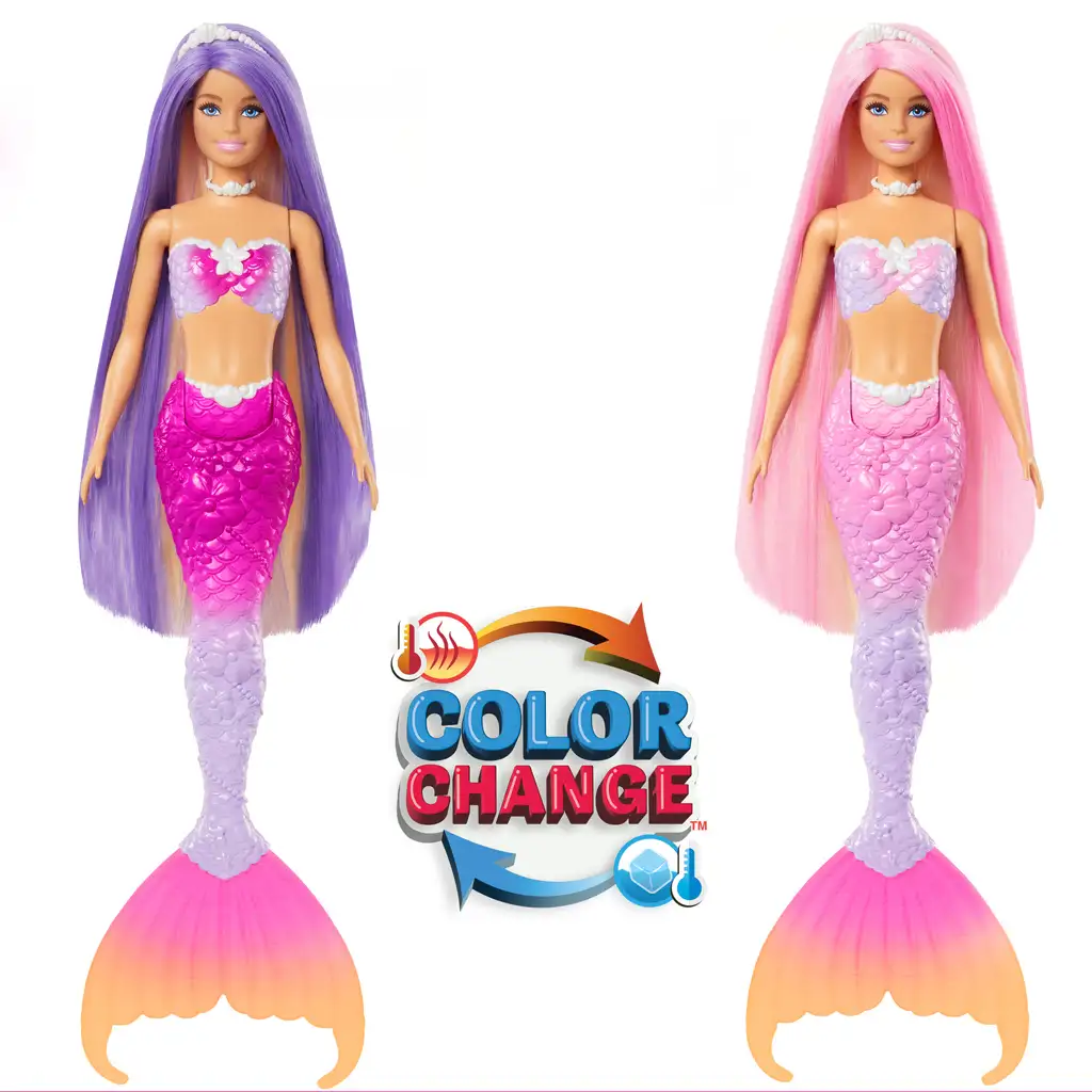 imagen de Barbie: Muñeca sirena que cambia de color con accesorios - Mattel 5