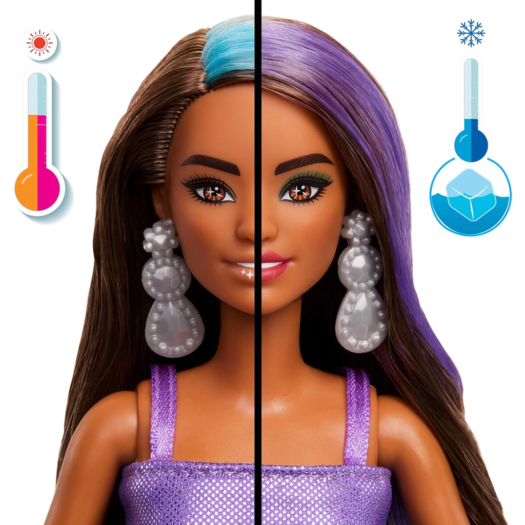 imagen de Barbie: Muñeca sorpresa de fiesta con cabello castaño - Mattel 3