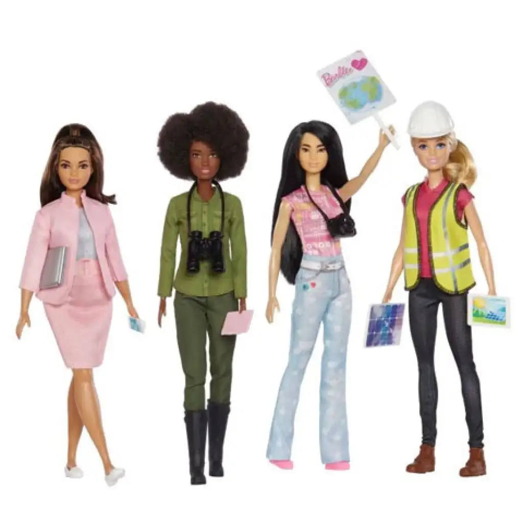 imagen de Barbie: Muñecas de carrera por la Tierra, paquete de 4 - Mattel 2