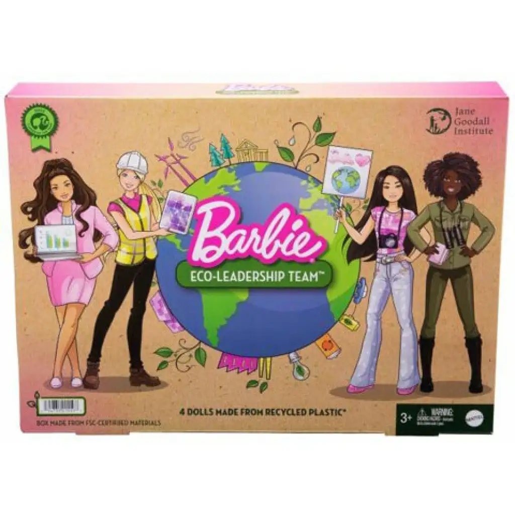 imagen de Barbie: Muñecas de carrera por la Tierra, paquete de 4 - Mattel 1