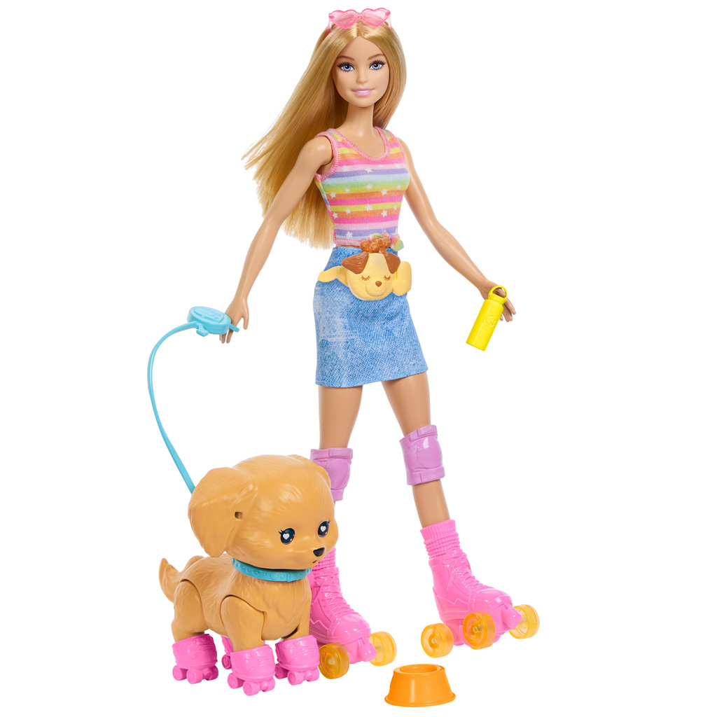 imagen de Barbie Paseadora de Perros Con Patines - Muñeca Rubia - Mattel 2