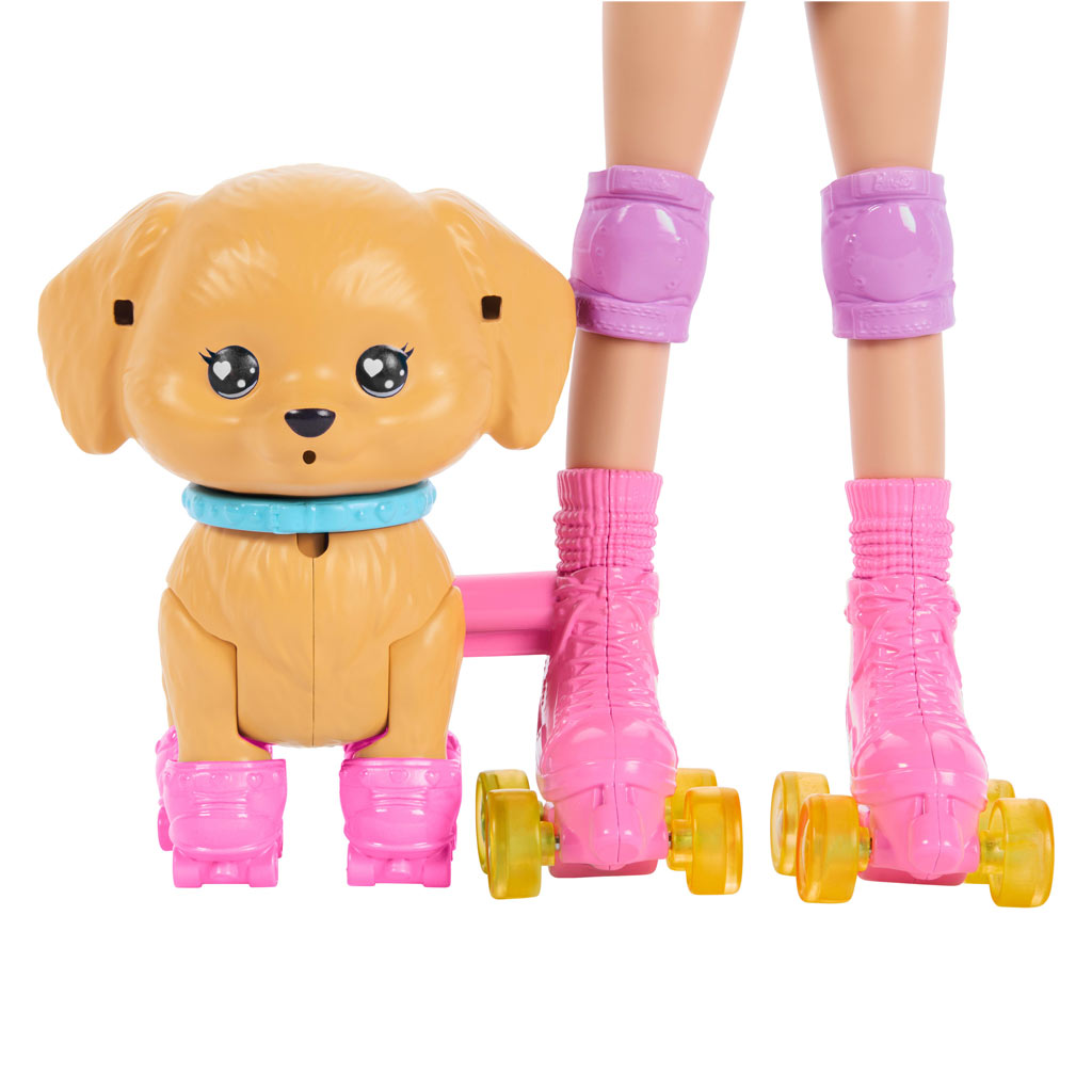 imagen de Barbie Paseadora de Perros Con Patines - Muñeca Rubia - Mattel 5