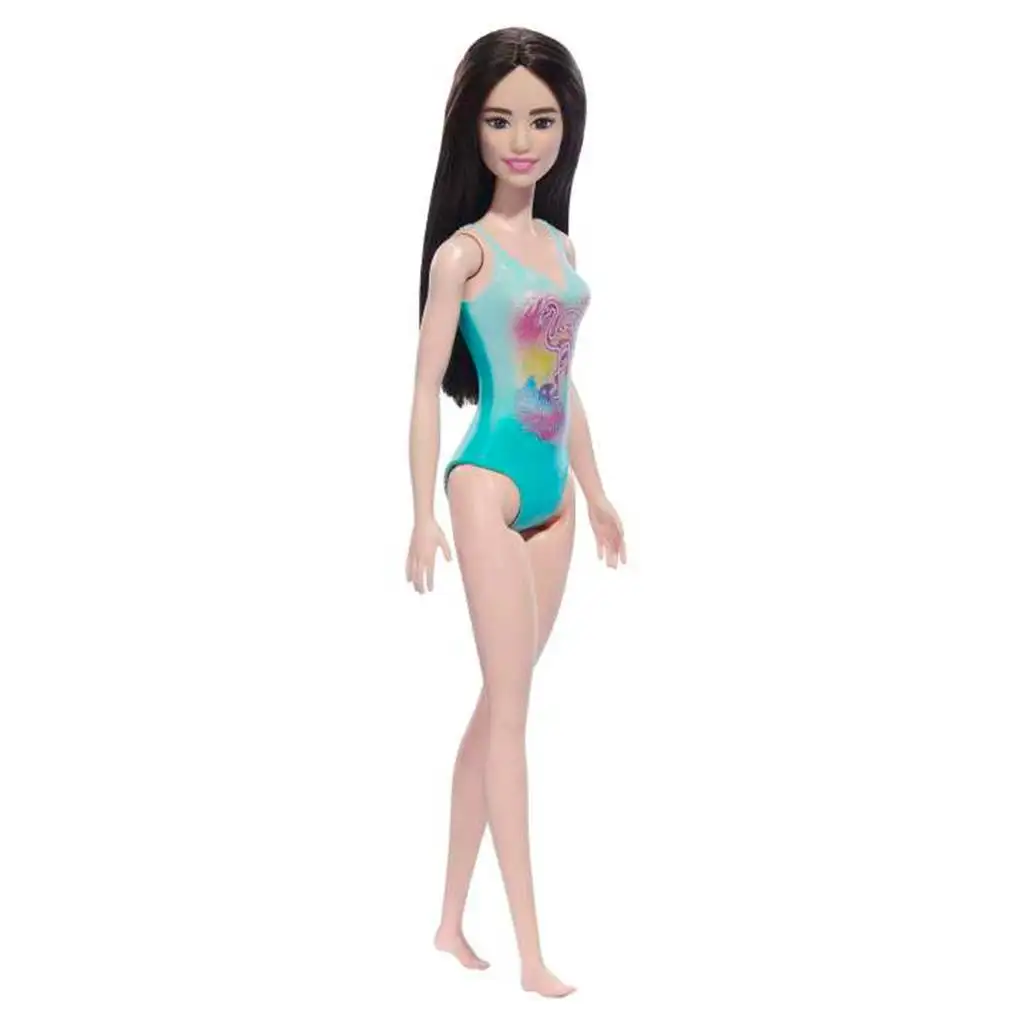 imagen de Barbie Playa muñeca con traje de baño azul estampado - Mattel 2