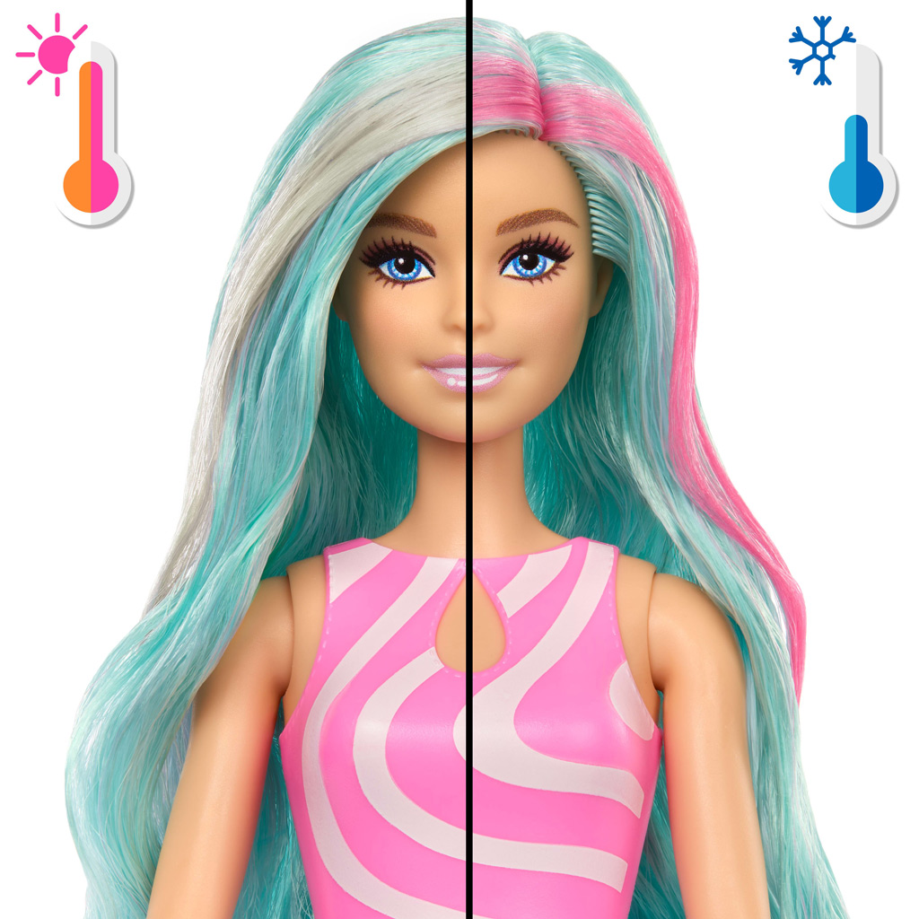 imagen de Barbie Reveal shaker aromático serie muñeca de cabello turquesa figura de medusa - Mattel 3