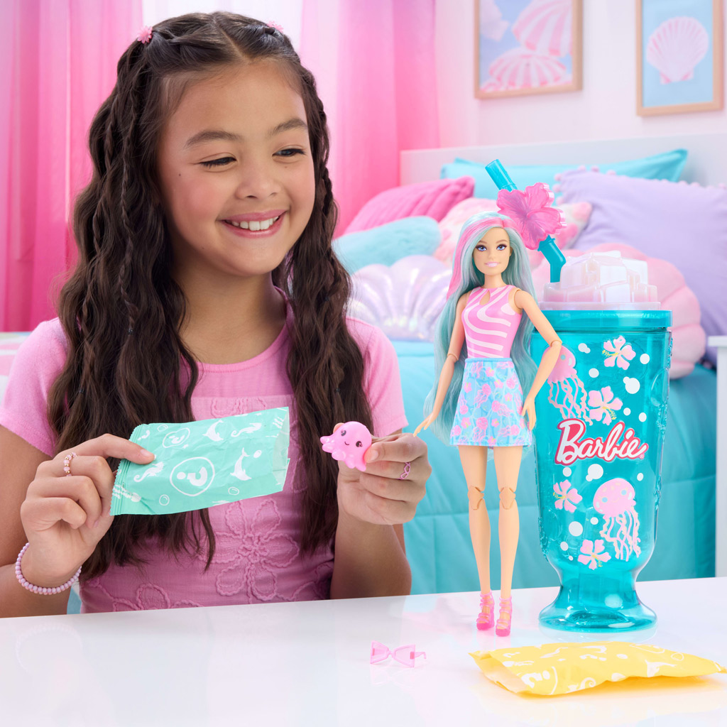 imagen de Barbie Reveal shaker aromático serie muñeca de cabello turquesa figura de medusa - Mattel 5