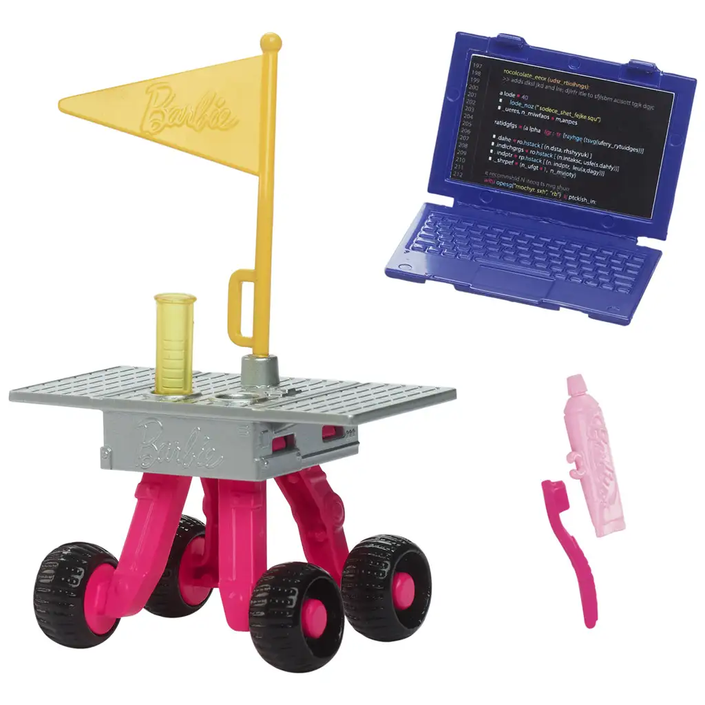 imagen de Barbie: Set de juego de carrera del 65.º aniversario - Muñeca astronauta con accesorios - Mattel 3
