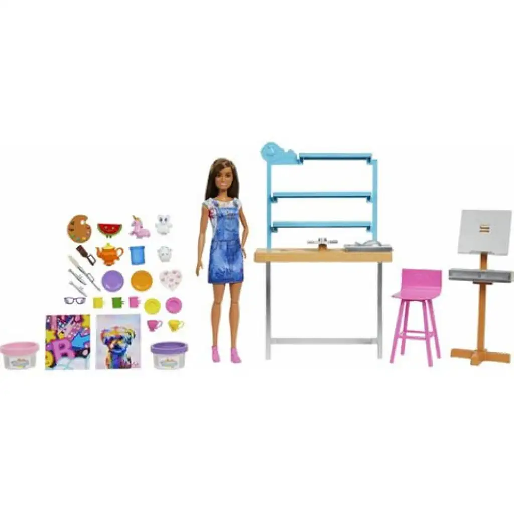 imagen de Barbie: Set de juego de estudio de relajación con muñeca - Mattel 2