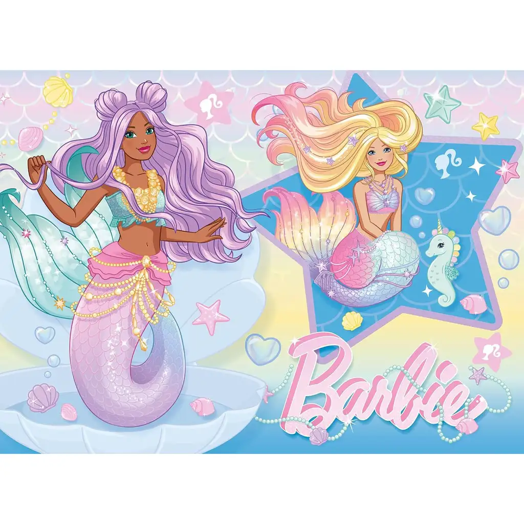 imagen de Barbie sirena amigas 24 piezas Eco mini puzzle 35x25cm - Lisciani 2