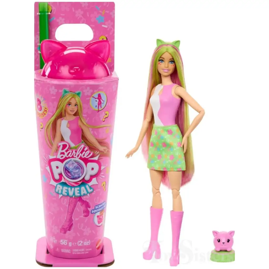 imagen de Barbie: Slime Reveal Fiesta Animal - Set de Juguete de Gato – Mattel 1