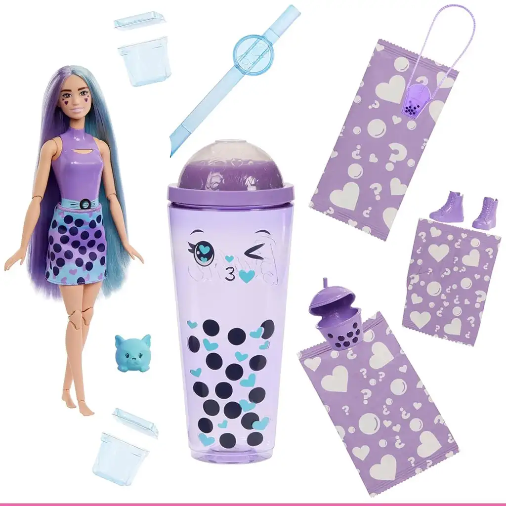 imagen de Barbie: Slime Reveal Fiesta de Bubi Muñeca Lila - Mattel 3
