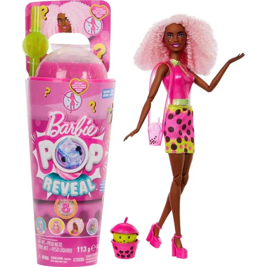 imagen de Barbie: Slime Reveal Fiesta de Bubi Muñeca Rosa - Mattel 1