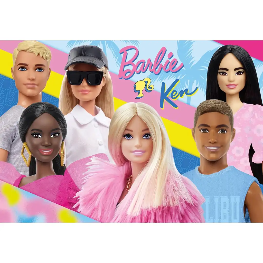 imagen de Barbie y sus amigos rompecabezas maxi de 2x60 piezas 50x35cm - Lisciani 2