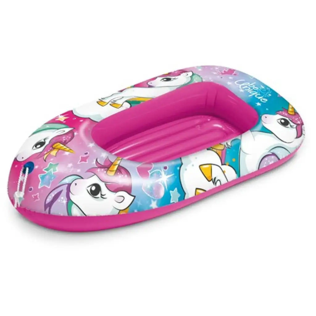 imagen de Barco inflable de unicornio rosa 112cm - Mondo Toys 1