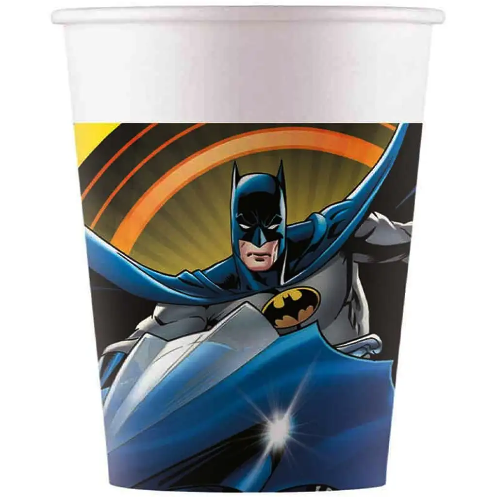 imagen de Batman vaso de papel set de 8 unidades 200ml 1
