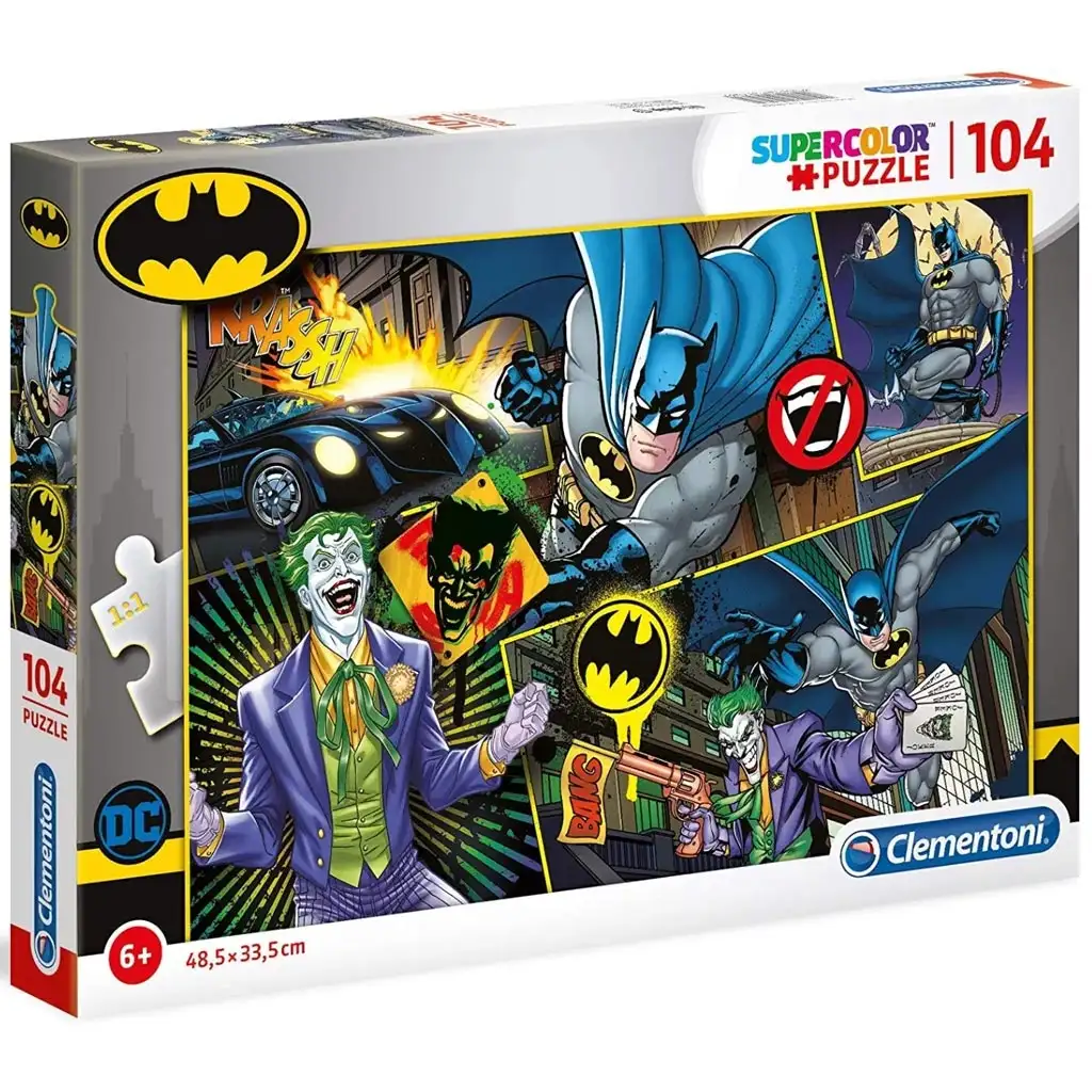 imagen de Batman vs. Joker rompecabezas supercolor de 104 piezas - Clementoni 1