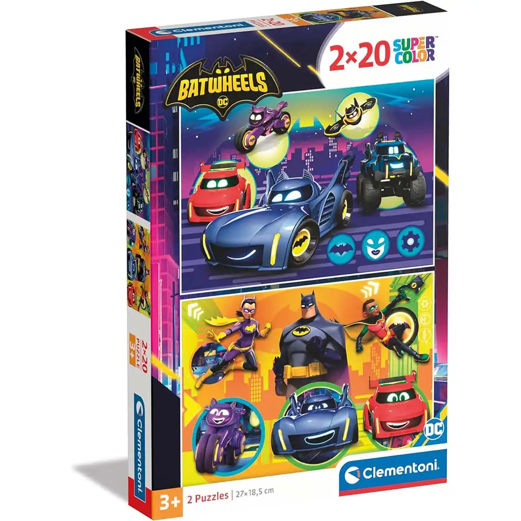 imagen de Batwheels 2x20db Supercolor puzzle - Clementoni 1