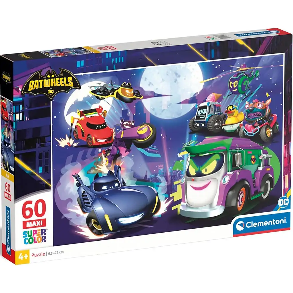 imagen de Batwheels rompecabezas maxi supercolor de 60 piezas - Clementoni 1