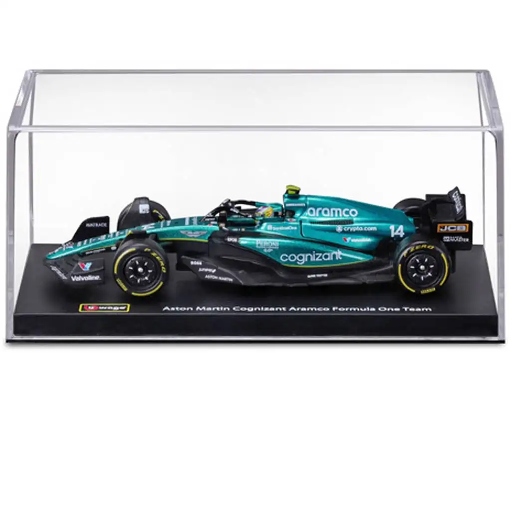 imagen de Bburago: Aston Martin AMR23 coche de carreras de metal modelo 1/43 (Fernando Alonso #14, versión con casco) 4