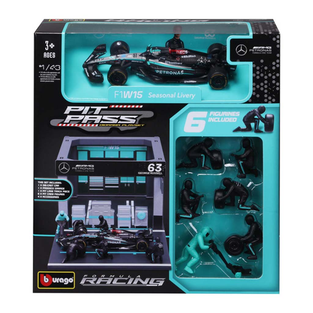 imagen de Bburago: Coche de carrera F1 1/43 - MB AMG W15 E Performance box 1