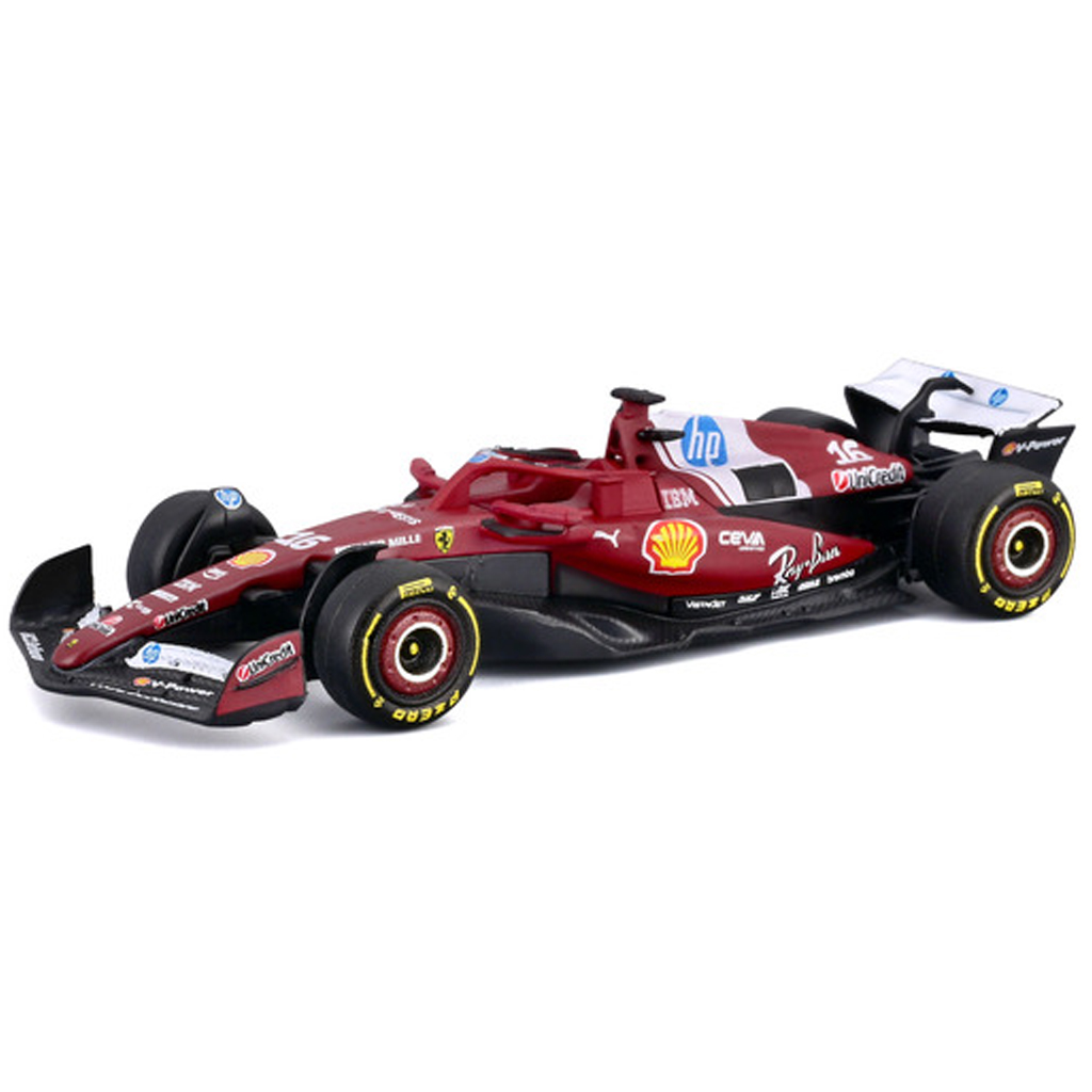 imagen de Bburago: Ferrari SF-25 F1 coche de carreras (2025) modelo de metal 1/64 (Charles Leclerc #16) 2
